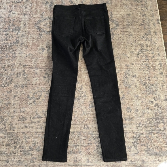 Veronica Beard Debbie 10" Ankle-Crop Skinny Jean Black Raven Button Fly Size 26 - Picture 7 of 8